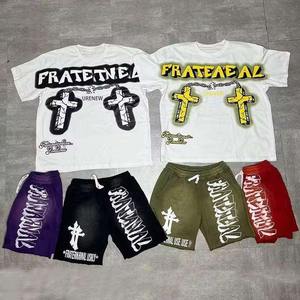 Custom Streetwear <b>Mens</b> SweatSuit Short Sets Cotton Shorts and T-<b>shirt</b> Set Tracksuits for <b>Men</b> Two Piece Set - Product Image 2