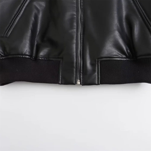High Quality Wholesale <b>Men</b> <b>Canvas</b> Leather <b>Jacket</b> Custom Design Full Sleeve Breathable Outdoor High Street Style - Product Image 4