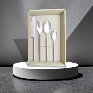 Ensemble cuillère fourchette en acier inoxydable miroir brillant de haute qualité ensemble de couverts de luxe réutilisables pour restaurant et hôtel - Product Image 4