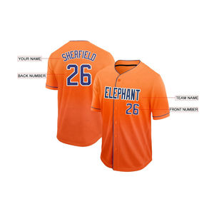 Maillots de baseball à manches courtes sur mesure en gros, tissu de haute qualité 100%, tous les designs, maillot de softball d'équipe, prix bas - Product Image 6