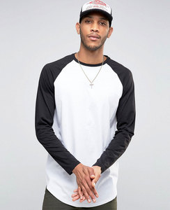 Wholesale Men's Breathable 100% Cotton <b>Raglan</b> <b>T</b>-<b>Shirt</b> Custom Logo OEM - Product Image 5