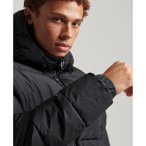 Chaquetas de hombre personalizadas con capucha ligeras al por mayor de poliéster acolchado relleno de burbujas chaqueta acolchada con logotipo para hombre - Product Image 5