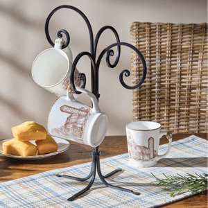 Nordic Iron Metal Mug Holder Stand With Curved Hooks For Kitchen Countertop Dining Table Mugs <b>Storage</b> Stand On Sale - Product Image 5