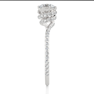 แหวนหมั้นเพชรทอง18K สำหรับผู้หญิงดีไซน์ใหม่หรูหราสง่างามดีไซน์ใหม่ - Product Image 3