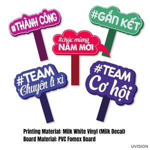 Letrero Personalizado con Hashtag para Eventos |   Impresión Digital en Lámina de Fomex Laminada para Decoración de Leche - Product Image 5