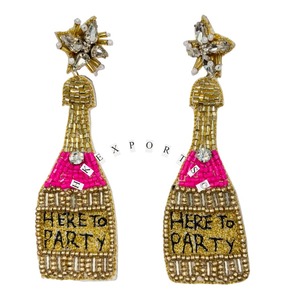 Handcrafted Happy <b>Birthday</b> Multicolor Beaded Earrings Vibrant Celebration Jewelry Fun Party <b>Accessories</b> - Product Image 3