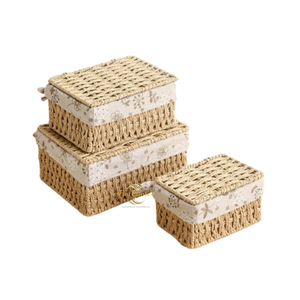 Panier à canettes en rotin écologique fait main, porte-canettes pour la maison et les pique-niques - Product Image 1