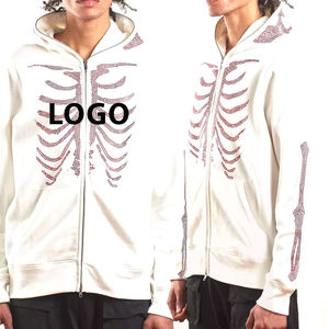 Sweat-shirts à capuche en strass à fermeture éclair, séchage rapide, vêtements pour hommes, style à fermeture éclair, sweat-shirt à capuche personnalisé pour hommes - Product Image 1