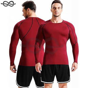 Camisas de compresión de manga larga Dry Fit para hombre Entrenamiento Correr Deportes activos Transpirable Absorbe la humedad Tops de rendimiento - Product Image 4