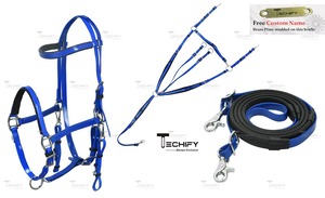 Nouveau licou en cuir avec raccords en laiton massif disponibles en tailles personnalisées vente en gros de licou et de bride d'équitation - Product Image 5