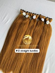 100% vison cambodgien de qualité supérieure Temple indien vierge 22 ''couleur #12 faisceaux droits fournisseur indien à donneur unique de l'extension - Product Image 4