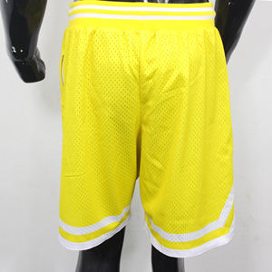 Short de basket-ball 100% polyester de haute qualité tricoté maille cordon mi solide décontracté respirant écologique Service OEM - Product Image 4