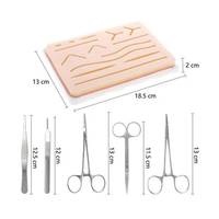 Kit de suture chirurgicale professionnel, formation chirurgicale, coussin en silicone réutilisable, outil en acier inoxydable, suture