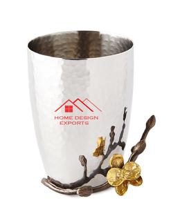 Argent et or fini 2025 vente chaude à la main Design classique Han Made Vase en métal - Product Image 6