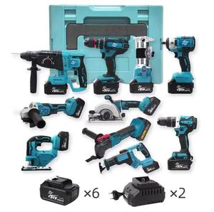 Ensemble d'outils électriques Makit Combo Power Tools 9 Kits, 20V, 18V XRP, perceuses, scies, outils électriques Dew Drills - Product Image 4