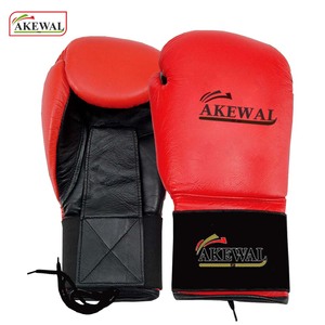 Gants de boxe professionnels à lacets en cuir de vachette 100%, gants de boxe épais à quadruple rembourrage, doigts entièrement protégés, absorbant l'humidité - Product Image 4