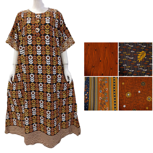 Chemise de nuit longue jusqu'aux genoux de taille jumbo par Chrysanta. 100% rayonne, respirant, doux et lisse, motif floral, taille élastique, été - Product Image 1