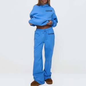 Survêtements en coton uni décontractés vintage pour hommes, coupe régulière, à capuche, hiver, écologiques, respirants, en polaire, taille élastique, personnalisables - Product Image 1