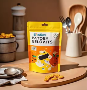 Sacs à fond plat 100 % recyclables de qualité alimentaire avec fermeture éclair, imprimés sur mesure, en papier kraft biodégradable, pour thé et café avec valve - Product Image 3