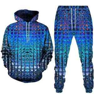 Ensemble 2 pièces élégant pour hommes Survêtements en coton personnalisés de haute qualité Survêtements respirants à capuche Imprimé par sublimation Hiver - Product Image 5
