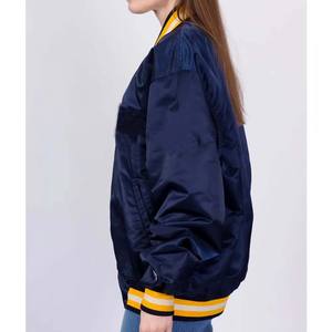 Vente en gros de veste universitaire en satin personnalisé de qualité supérieure coton de baseball brodé Letterman respirant - Product Image 6