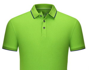 Polo à manches courtes d'été avec logo personnalisé OEM, col à revers, design uni, vêtements de sport et de travail en mousseline - Product Image 1