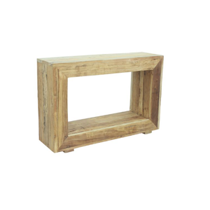 Table console moderne en bois de récupération massif de forme rectangulaire avec finition naturelle pour le couloir ou l'entrée de l'hôtel Meubles en bois - Product Image 5