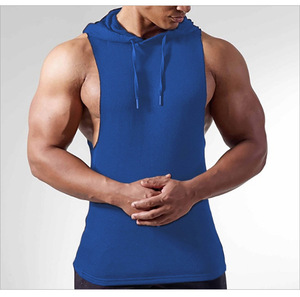 Débardeur de gymnastique sans manches 100% coton pour hommes, col montant avec poche en popeline, vente en gros, dernière promotion, personnalisé et confortable - Product Image 6