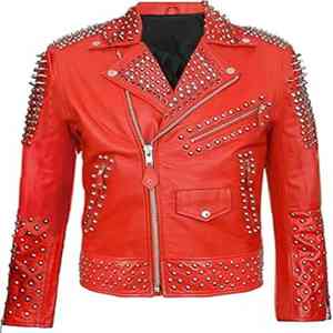 Men's Natural <b>Leather</b> Casual <b>Jacket</b> Stand Collar Top Layer Metal Studs ODM Factory-Made in Pakistan Plain Dyed Coats - Product Image 1