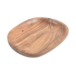 Bandeja rectangular moderna de madera de acacia con asas de metal negro Regalo de Diwali hecho a mano ecológico - Product Image 4