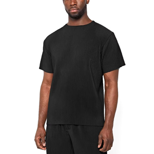 Nouveau à la mode couleur unie respirant ensemble pour homme ensemble décontracté pour homme été manches courtes séchage rapide vêtements de sport ensemble double - Product Image 1