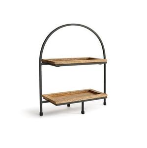 ชั้นวางบนโต๊ะตกแต่งบ้านดีไซน์ใหม่ถาดไม้พร้อมขาตั้งโลหะวางเค้ก - Product Image 6