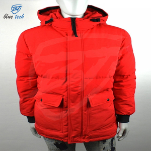 Chaqueta acolchada de burbujas de talla grande con capucha de diseño personalizado a prueba de viento impermeable de invierno para hombre de alta calidad con logotipo frontal - Product Image 1