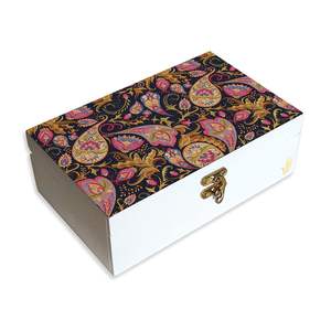 Boîte de rangement décorative multifonctionnelle en MDF imprimé Boîte de rangement en bois élégante pour la maison, le bureau et les cadeaux - Product Image 5