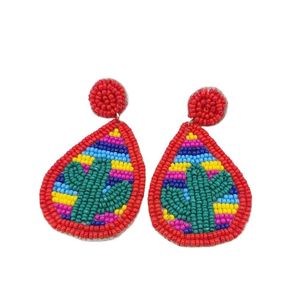 Trendy Multicolor <b>Stud</b> <b>Earrings</b> with Handmade Beaded Embroidery for Stylish Women <b>Girls</b> Party Occasion New Beautiful Design - Product Image 6