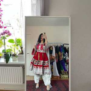 ชุดเดรส kuchi afghan kuchi ยาวถึงพื้นปักลูกไม้แขนยาวทรงหลวม2025แฟชั่น - Product Image 2