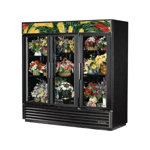 True GDM-72FC-HC~TSL01 Electric Floral Display Cooler with 3 <b>Swing</b> Glass Doors 72 Units - Product Image 2