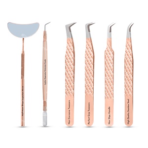 Pincettes d'angle multi-degrés, pinces d'extension de cils avec miroir d'inspection des cils et outil de permanente de levage de cils - Product Image 5