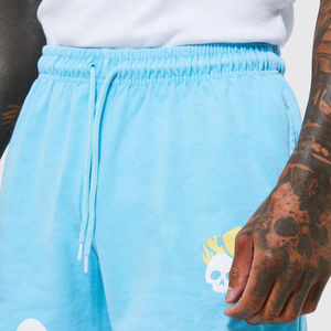 Pantalones cortos de chándal atléticos para hombre, ropa deportiva de algodón 100% para deportes, gimnasio, entrenamiento y correr, pantalones cortos de chándal sólidos - Product Image 5