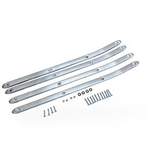 Complete aluminium floor runner set + fasteners for Lambretta <b>Model</b> <b>D</b> - Product Image 1