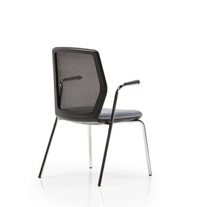 Silla de oficina giratoria urbana con tapicería duradera y respaldo de plástico Sesión de trabajo optimizada Estética moderna - Product Image 1