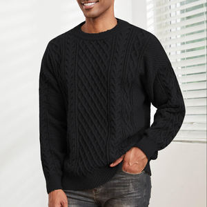 Pulls pour hommes sur mesure, manches longues, col rond, tricot respirant, design pour la vente - Product Image 4