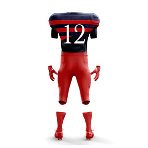 Uniforme de maillot de football américain bleu et blanc pour les jeunes, vêtements de sport confortables - Product Image 4