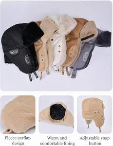2025 sombrero de cazador de moda cálido polar con orejeras gorra de invierno algodón Hombre Mujer sombrero con orejeras - Product Image 5