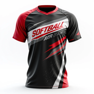 Jerseys de ajuste suave y transpirable sublimados personalizados para hombres para softball fútbol pesca baloncesto 100% cuello redondo comodidad - Product Image 4