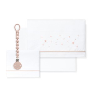 Juego de 3 Piezas para Cuna con Soporte para Chupón, 100% Algodón Tejido, Modelo Luna Bodoques - Product Image 1