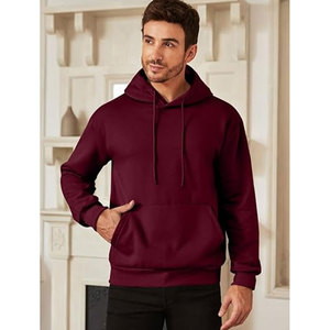 Vente en gros de sweat-shirt ample doublé polaire en coton avec cordon de serrage sweat-shirt à capuche lourd avec cordon de serrage - Product Image 4