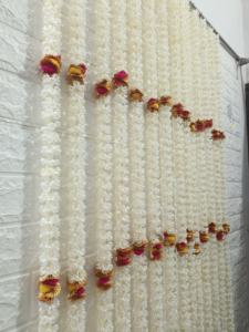 Romántico Mogra flor cadena Floral pompón cadena Nikah partición musulmana boda decoración telón de fondo moda Festival fiesta Decoración - Product Image 4