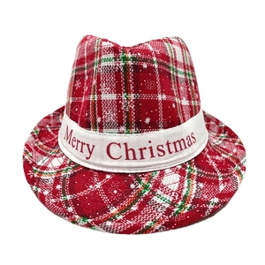 Haiwin fête <span class=keywords><strong>de</strong></span> noël vacances Tartan Fedora rouge blanc <span class=keywords><strong>moche</strong></span> pull Design fête <span class=keywords><strong>de</strong></span> noël chapeau Trilby - Product Image 2