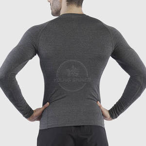 เสื้อยืดออกกำลังกายแห้งเร็วสำหรับผู้ชาย เสื้อผ้าสำหรับออกกำลังกาย เสื้อผ้าฝึกซ้อม พิมพ์ลาย ทรงหลวม ผ้าฝ้าย 100% เสื้อคอมเพรสชั่นผู้ชาย - Product Image 2